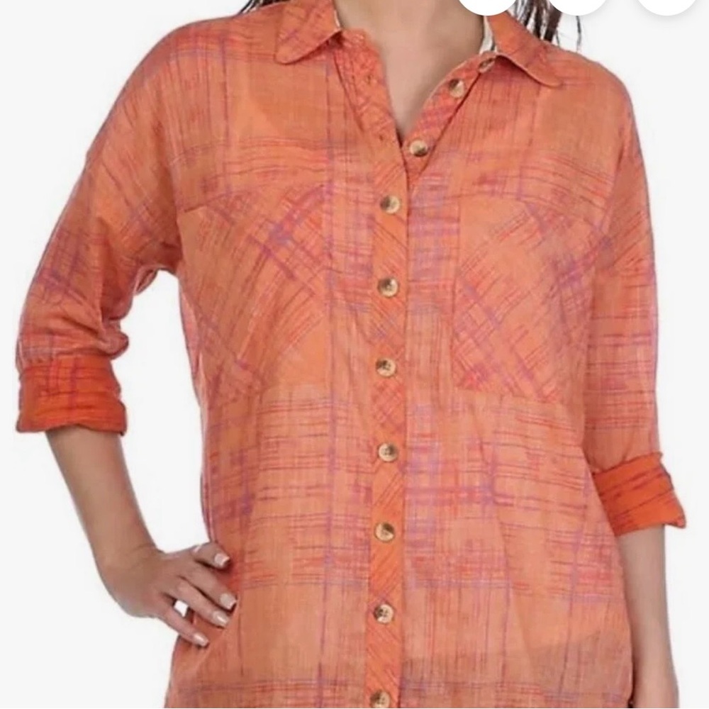 Free People Sunset Button-Down Shirt